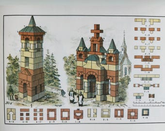 Vintage Anker-steinbaukasten Anchor Stone Building Blocks No. 6