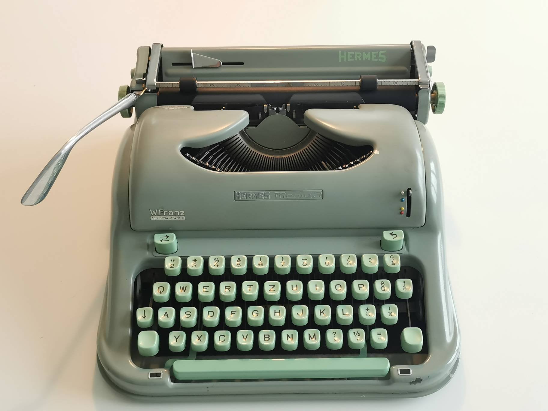 Hermes Media 3 Portable Typewriter in Working Condition With