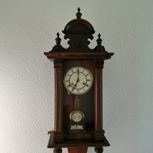 Junghans Vintage RA Pendulum Chiming Wall Clock Germany (c. 1910)
