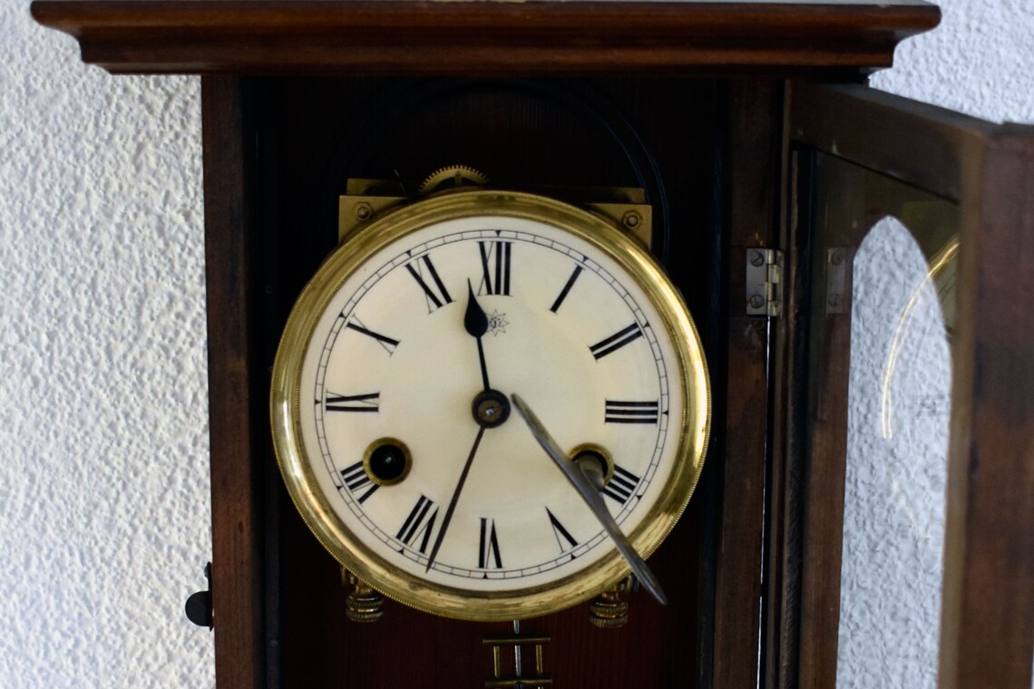 Junghans Vintage RA Pendulum Chiming Wall Clock Germany c. Etsy Israel