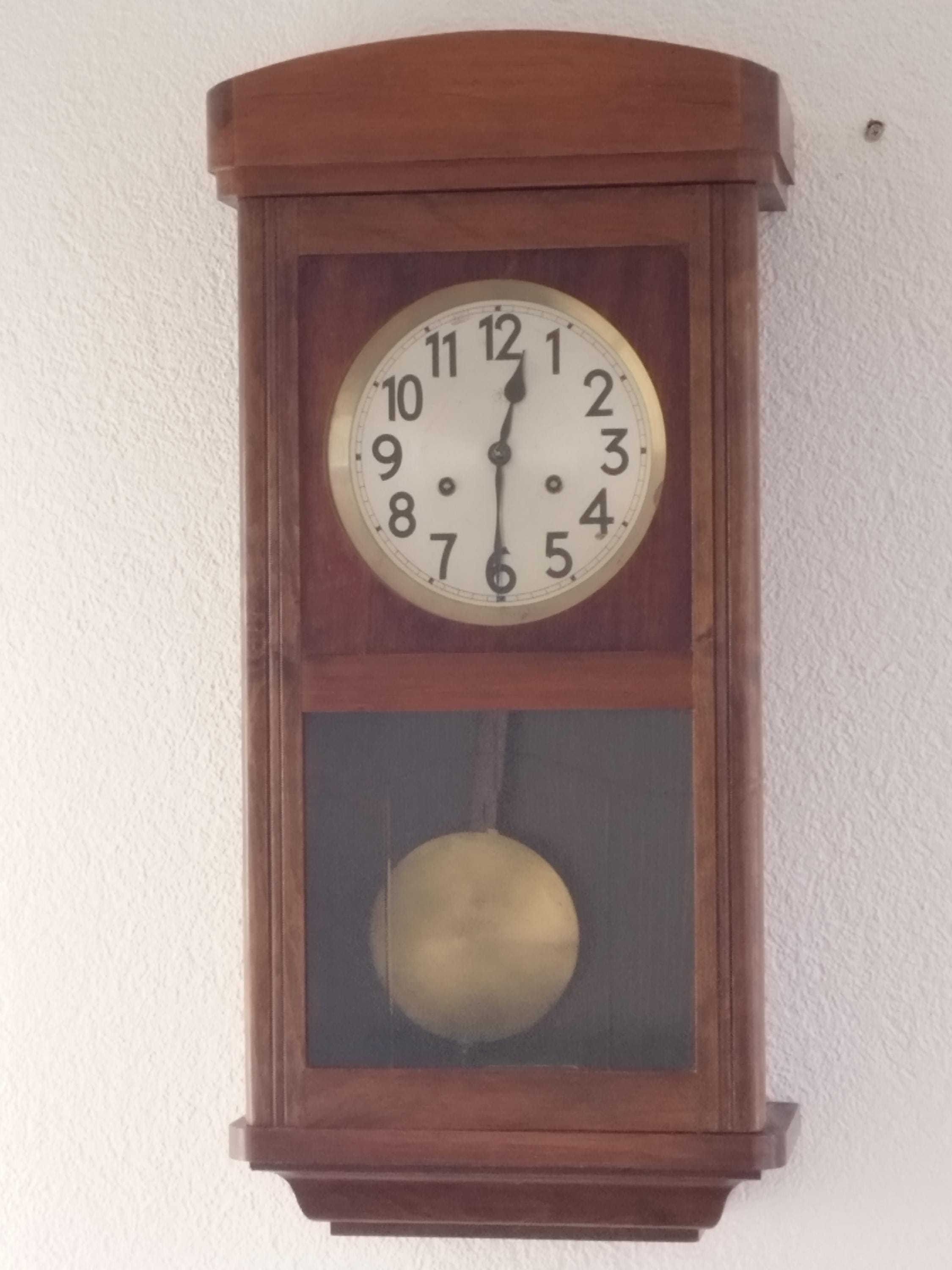 Junghans Vintage RA Pendulum Chiming Wall Clock Black Forest