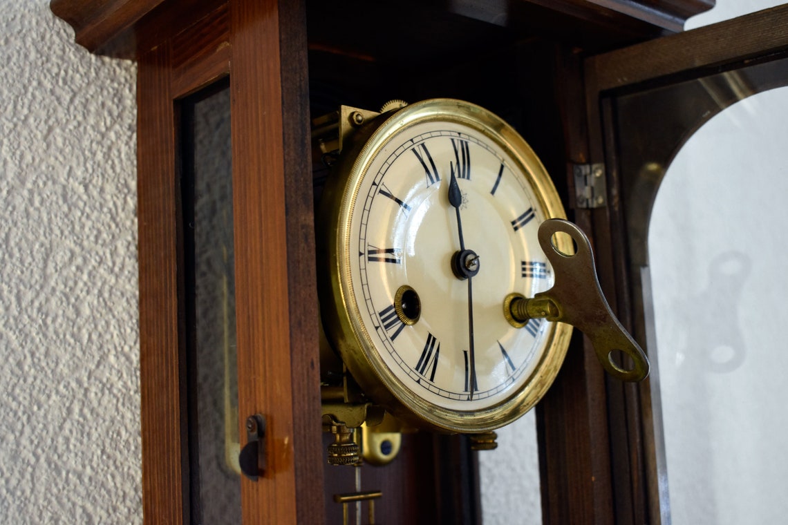 Junghans Vintage RA Pendulum Chiming Wall Clock Germany c. Etsy
