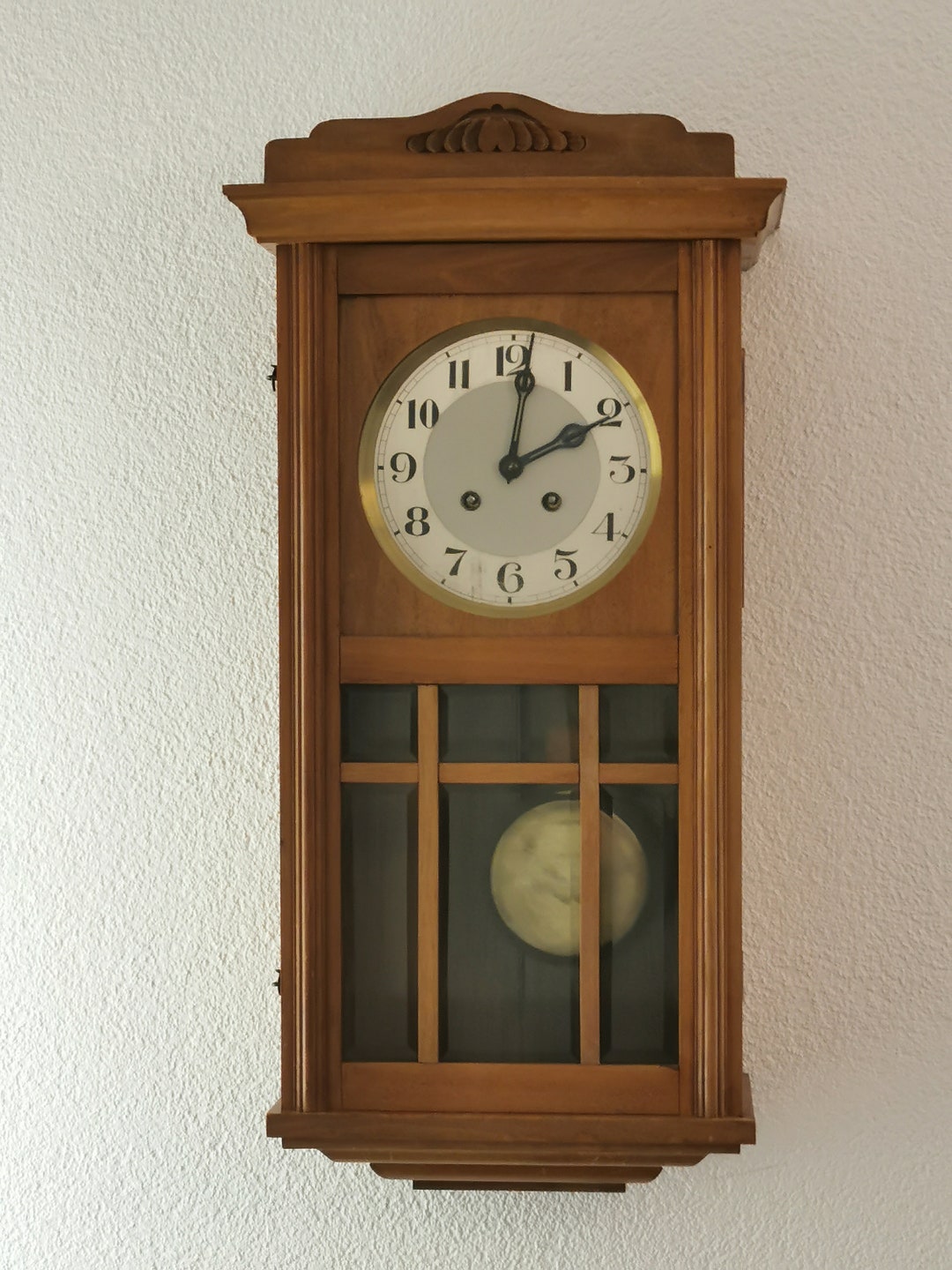 Lenzkirch Vintage R/A Regulator Pendulum Chiming Wall Clock, 2