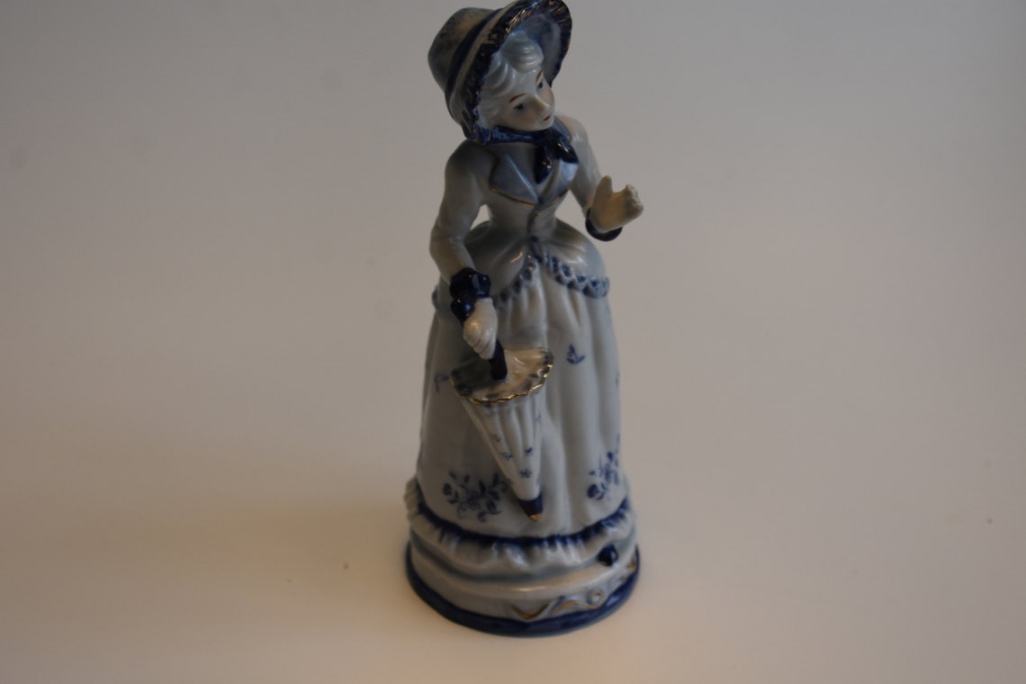 Capodimonte Style Hand Painted Lady Figurine N Crown Mark c. Etsy