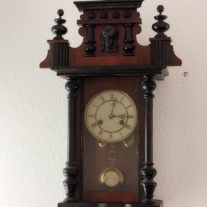 Junghans Vintage RA Pendulum Chiming  Clock Germany (c. 1910)