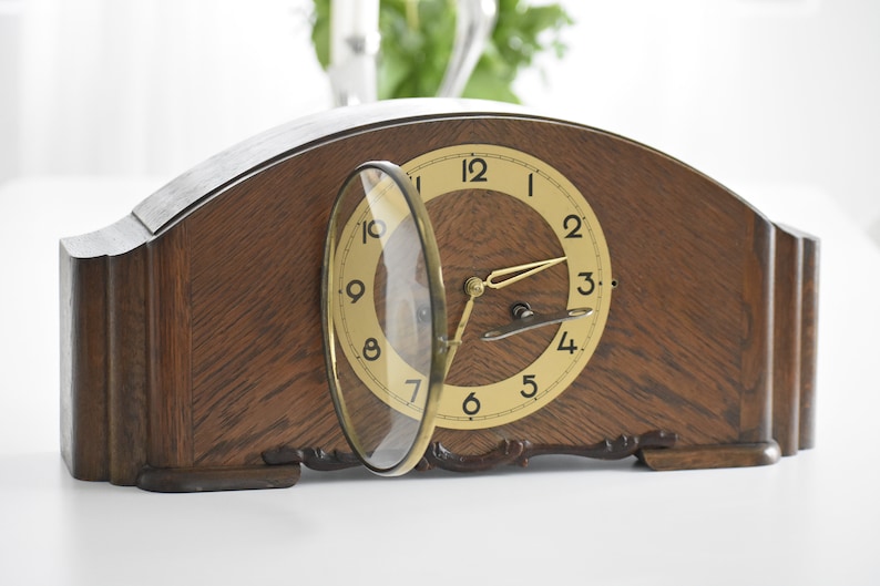 Art Deco Pendulum Chiming Mantel Clock W278 Germany c. 1930s Etsy
