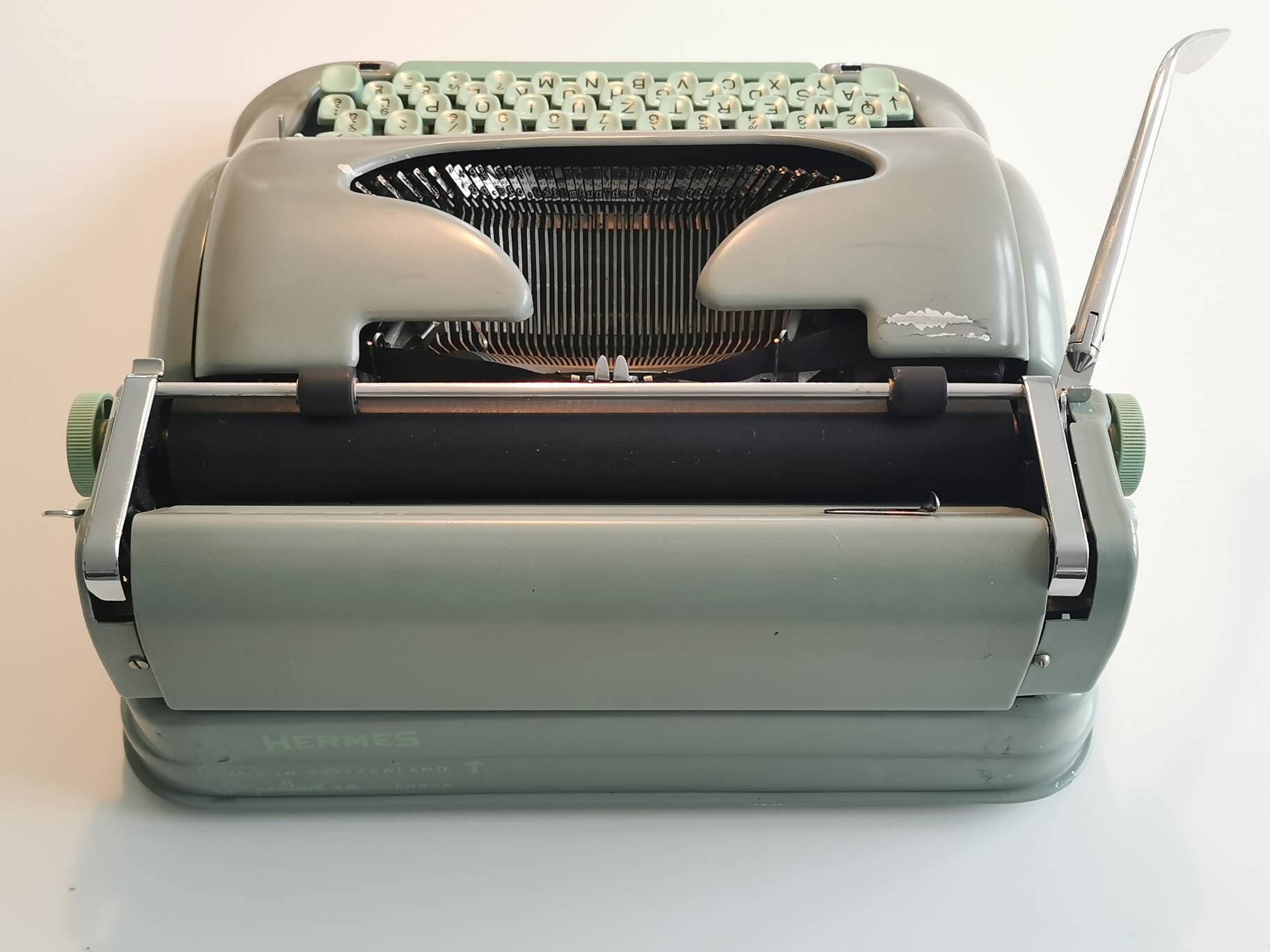 Hermes Media 3 Portable Typewriter in Working Condition With Hermes Media 3 Portable Typewriter in Working Condition With