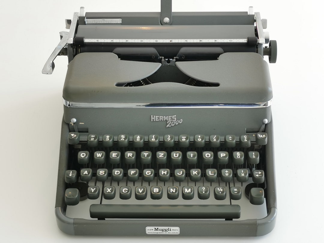 Hermes 2000 Iconic Portable Typewriter From the 1960s in Excellent