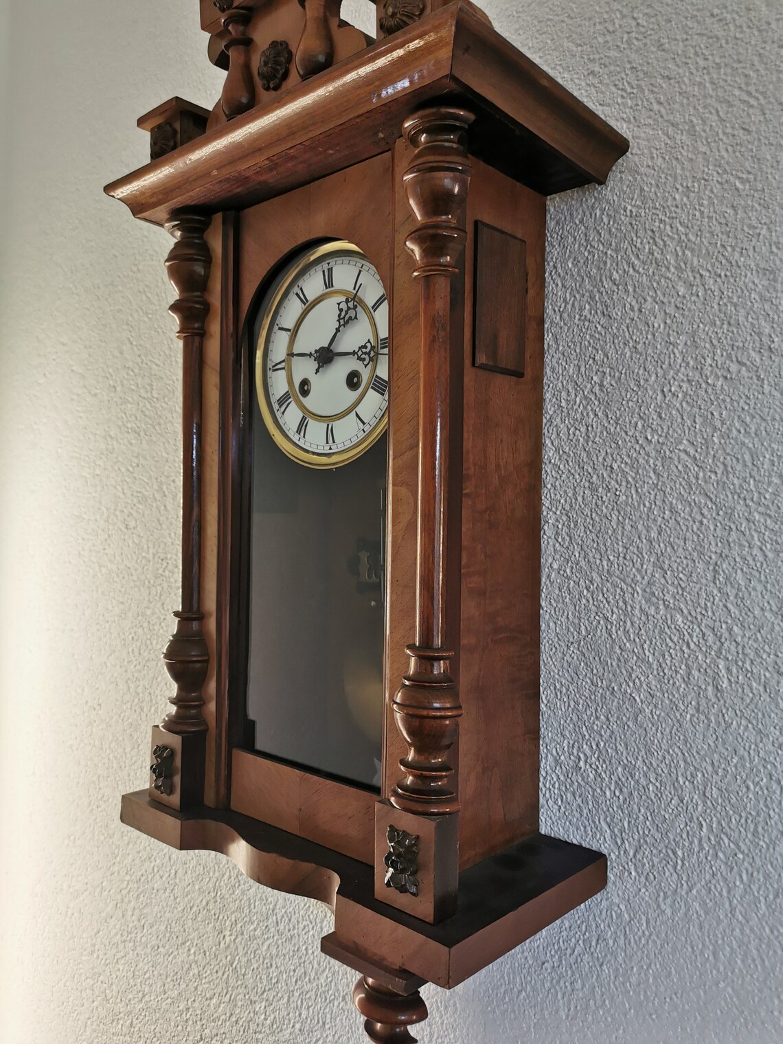 Lucca Vintage R/A Regulator Pendulum Chiming Wall Clock Etsy