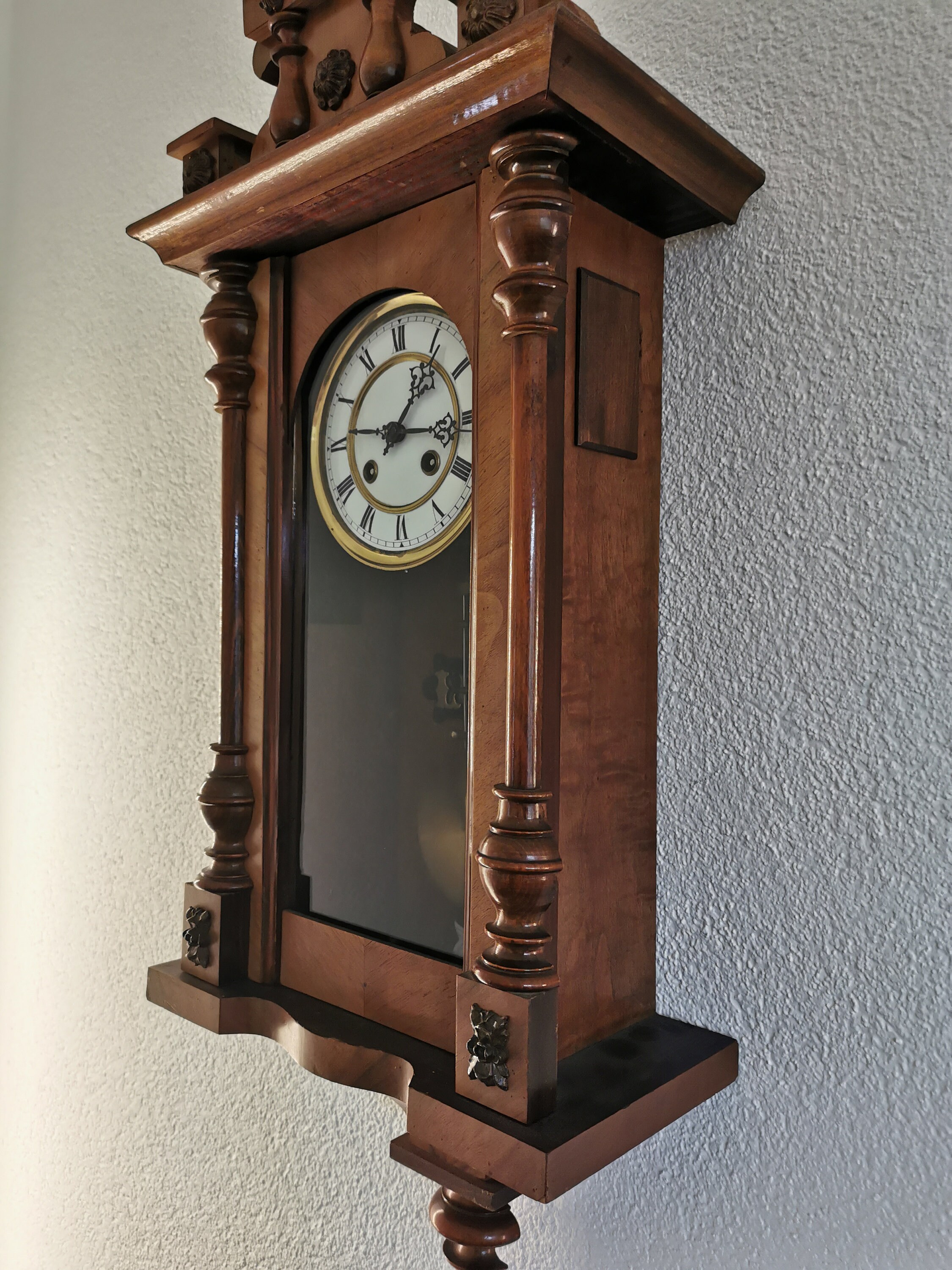 Lucca Vintage R/A Regulator Pendulum Chiming Wall Clock Etsy