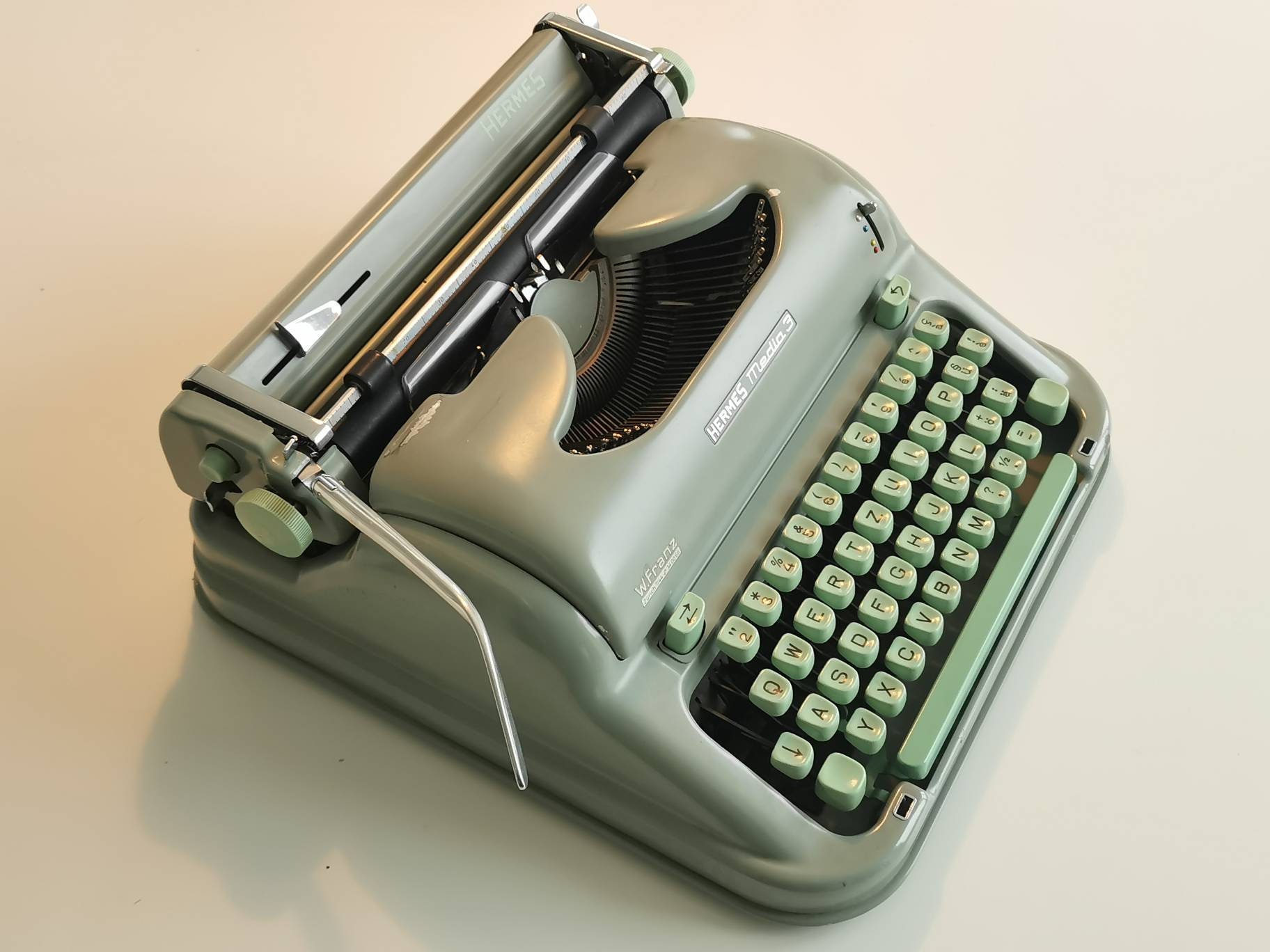 Hermes Media 3 Portable Typewriter in Working Condition With