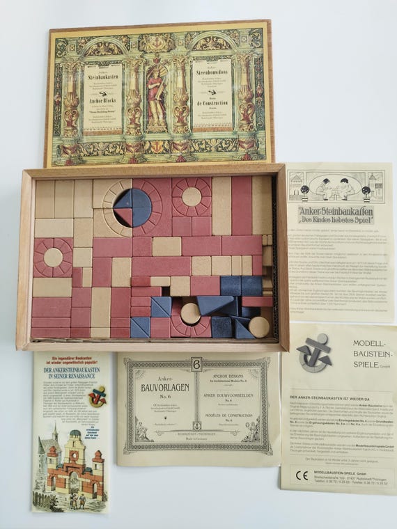 Vintage Anker-steinbaukasten Anchor Stone Building Blocks No. 6