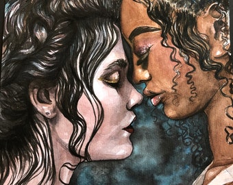 LGBT Love Original Artwork Illustration Wall Art Watercolor Painting