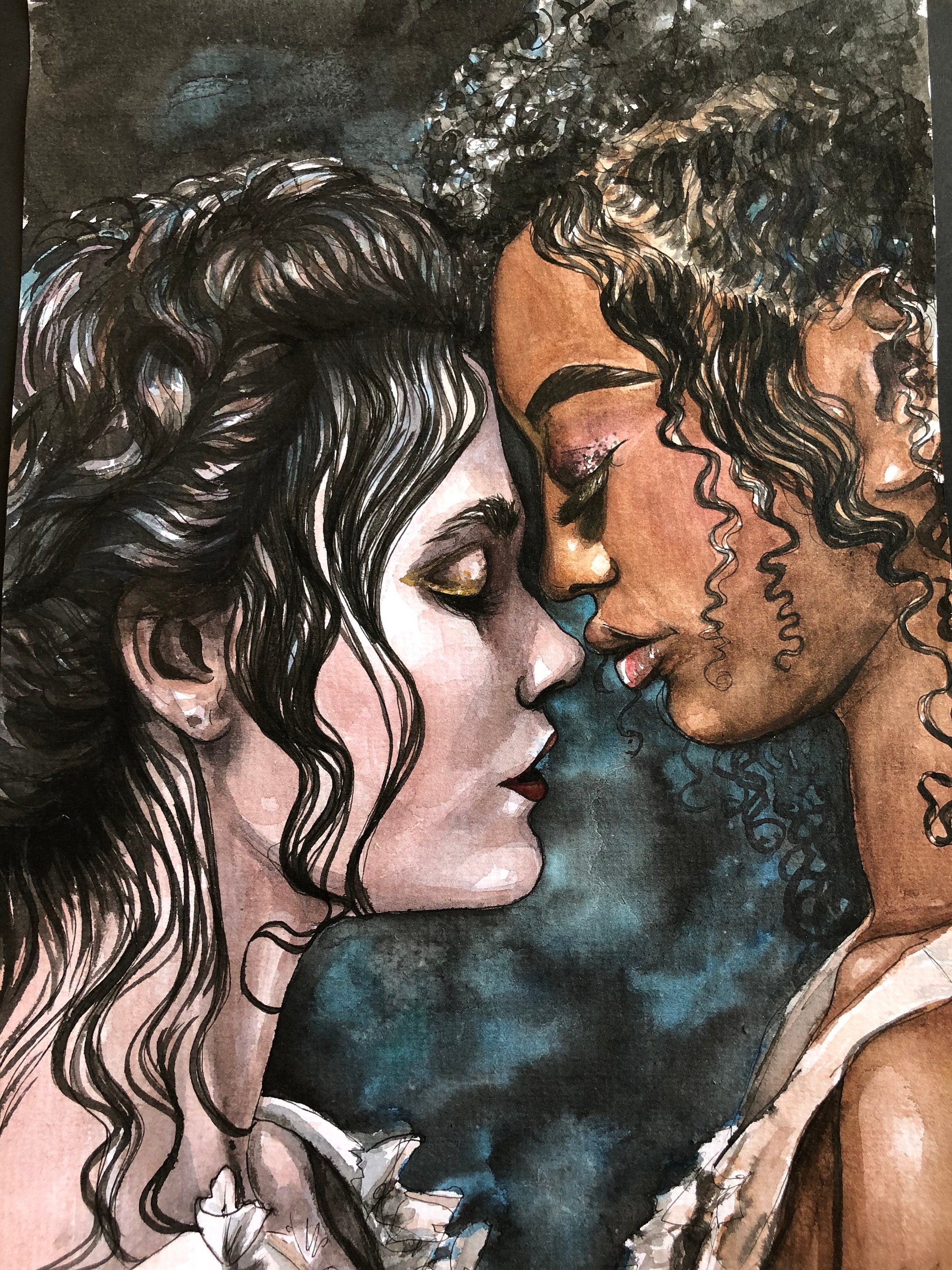 LGBT Love Original Artwork Illustration Wall Art Watercolor Painting