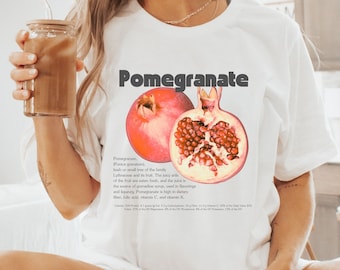 Retro 80's 90's Inspired Pomegranate Ad T-shirt | Vintage Thrift Style Men's Woman's Teen Shirt