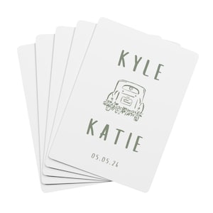 Fully Custom Playing Cards Wedding Favor Cards for Guests Personalised Party Game Cards For Special Date Personalized Anniversary Gift