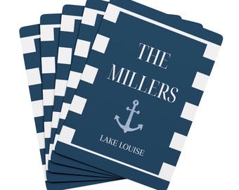 Personalized Playing Cards: Family Name Card Deck - Custom Name Lakehouse Gift