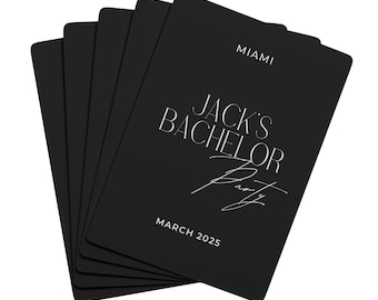 Custom Bachelor Bachelorette Birthday Engagement or Special Event Playing Cards: Personalized Party Favors