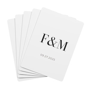 Fully Customised Playing Cards Wedding Favor for Guests Personalised Poker Cards For Couples Personalized Anniversary Gift Monnogrammed Card