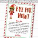 PRINTABLE Elf Goodbye Letter Personalized Elf Letters Etsy
