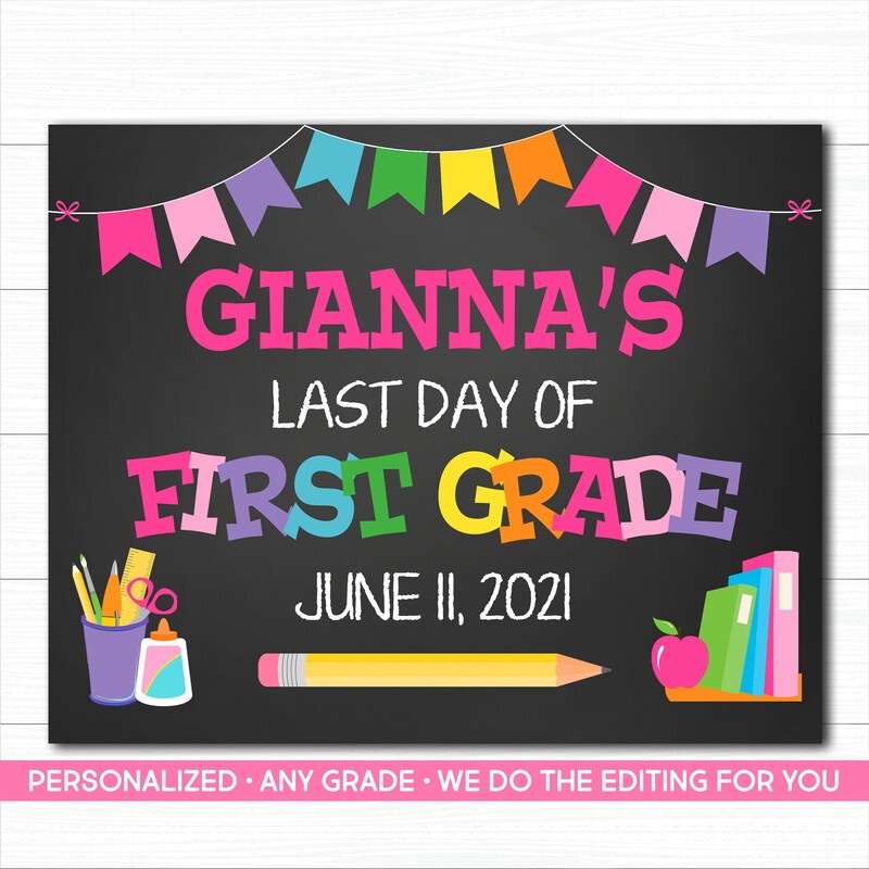 Last Day of School Sign Printable - Etsy