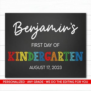 Panneau premier jour d&#39;école, panneau de rentrée, imprimable panneau premier jour d&#39;école, panneau premier jour d&#39;école garçon, panneau d&#39;école personnalisé