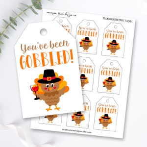 PRINTABLE Thanksgiving Tags, Thanksgiving Game Tags, You've Been ...