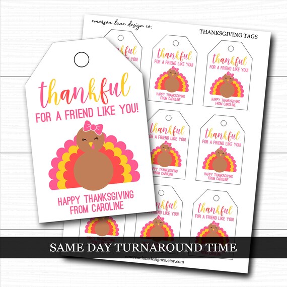 Thanksgiving Tags Thanksgiving Favor Tags Printable | Etsy