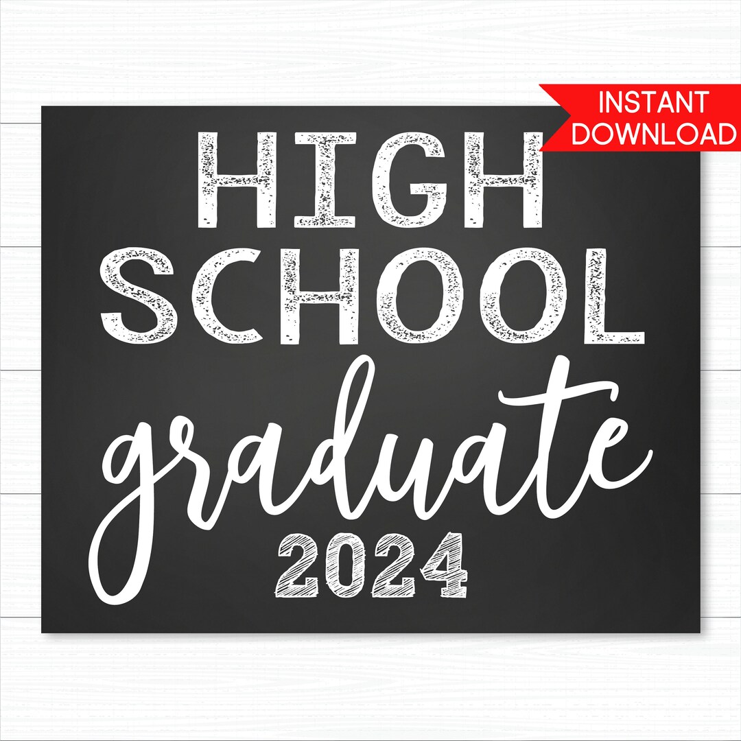 Last Day of School Sign PRINTABLE, High School Graduate, Last Day of High School Sign, Last Day ...