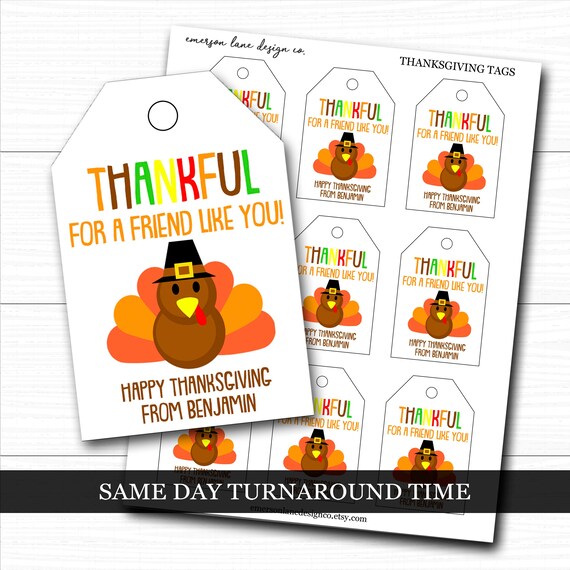 Thanksgiving Tags Thanksgiving Favor Tags Printable | Etsy