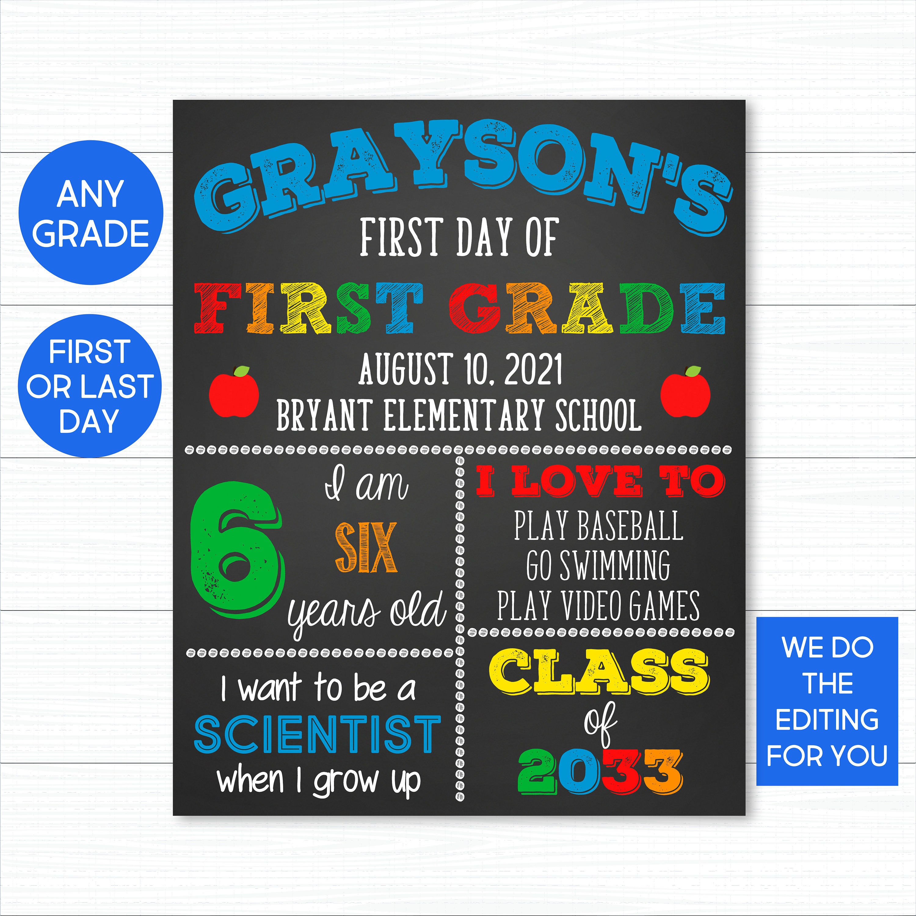 How to Make a First Day of School Chalkboard Sign - The Centered Parent