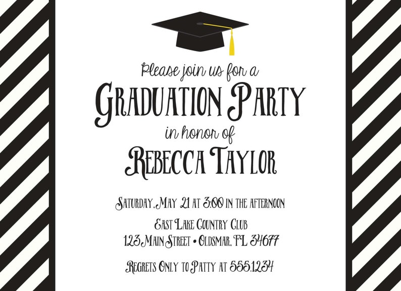 Graduation Invitation, Graduation Party Invitation, College Graduation, High School Graduation, Class of 2021, Graduation Announcement image 2