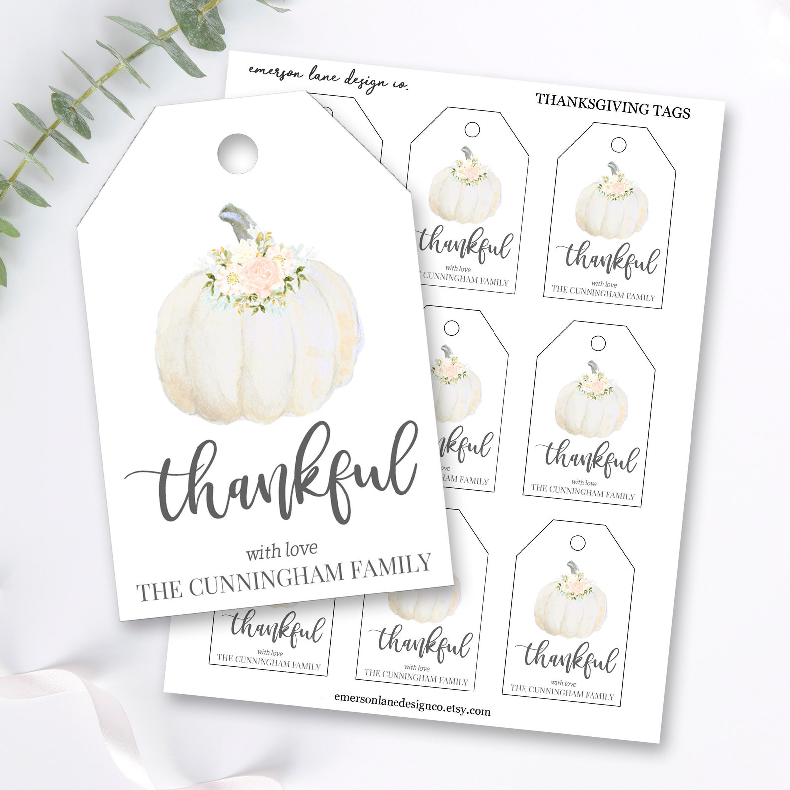 Thanksgiving Tags Thanksgiving Favor Tags Printable or - Etsy