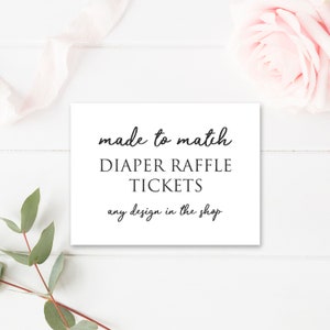 Baby Shower Windel-Raffle-Tickets, druckbare Windel-Raffle-Tickets, DIY druckbar, passend zu jeder Einladung im Shop