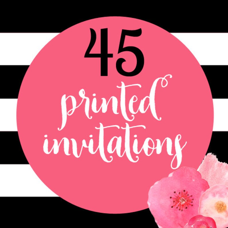 45 Printed Invitations With Envelopes image 1