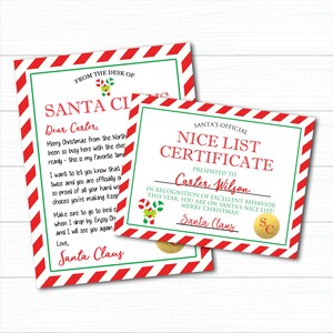 PRINTABLE Personalized Santa Letter, Personalized Letter From Santa ...