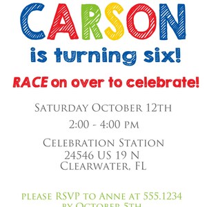 Car Birthday Invitation: Transportation Party, Boy First Birthday (DIY Printable) bild 2