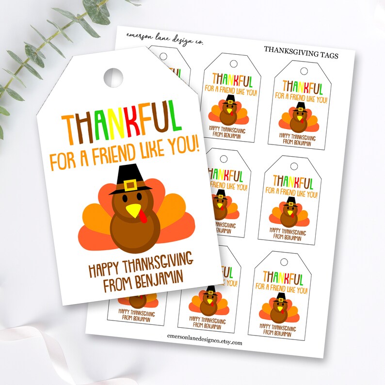 Thanksgiving Tags Thanksgiving Favor Tags Printable - Etsy