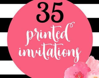 35 Printed Invitations With Envelopes