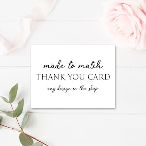 Cartão de agradecimento de aniversário, cartão de agradecimento para chá de bebê, cartão de agradecimento para impressão, impressão DIY, feito para combinar com qualquer convite da loja