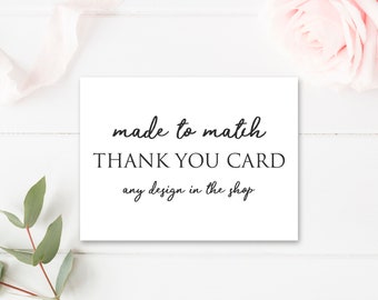 Cartão de agradecimento personalizado: combine com qualquer convite (PDF para impressão)