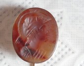 Antique 9ct Yellow Gold Carnelian Intaglio Stickpin Cravat Pin
