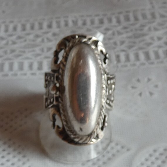 Vintage Sterling Silver Poison Ring