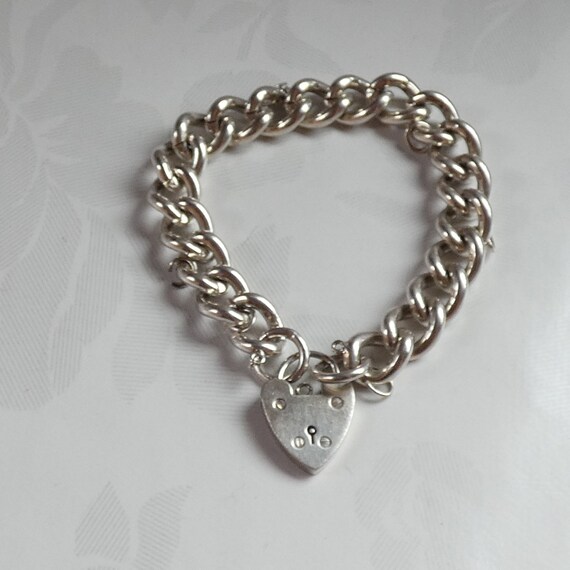 Vintage Sterling Silver Charm Bracelet Charms Hear