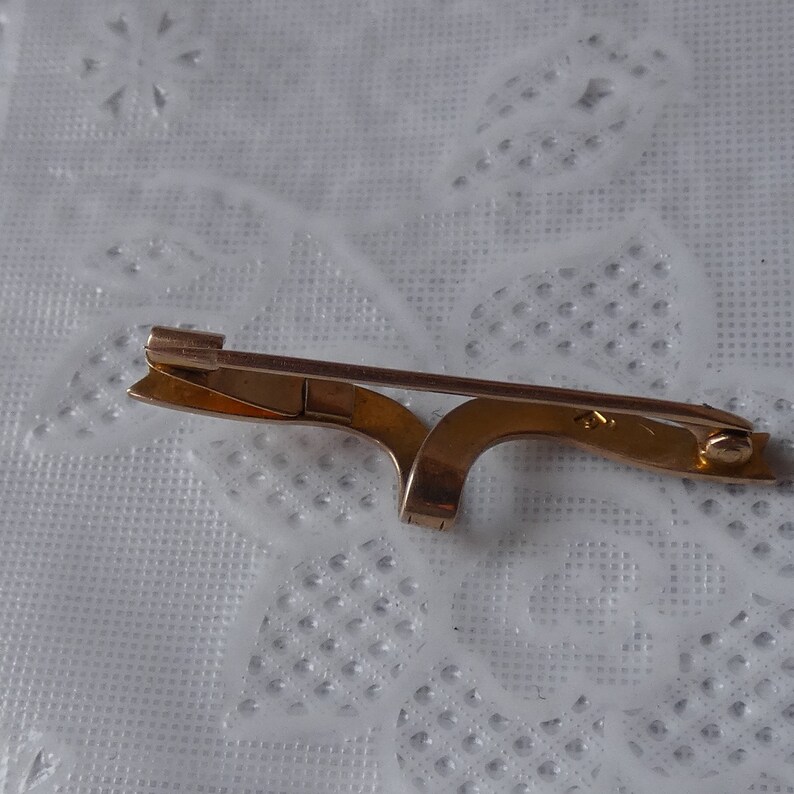 Vintage 9ct Yellow Gold Bow Brooch