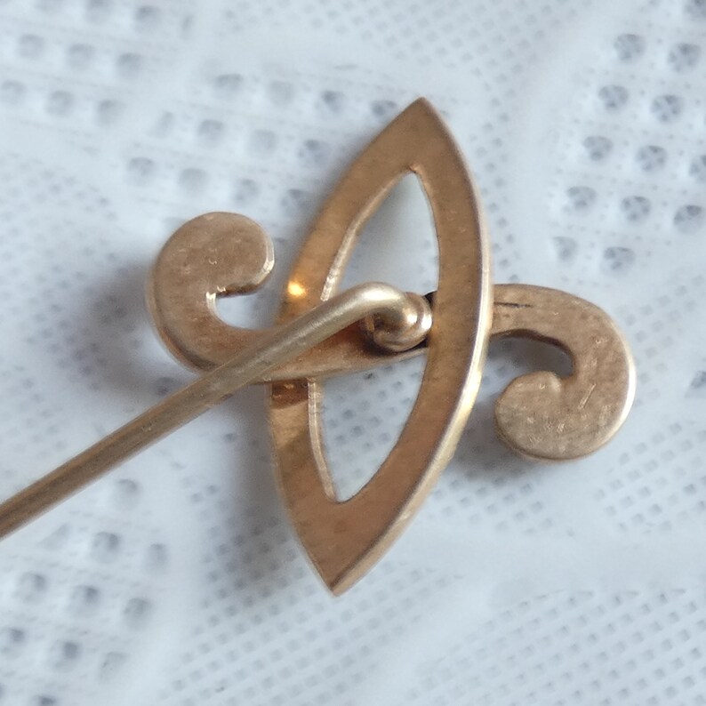 Antique Vintage 15ct Yellow Gold Seed Pearl Stickpin Cravat Pin