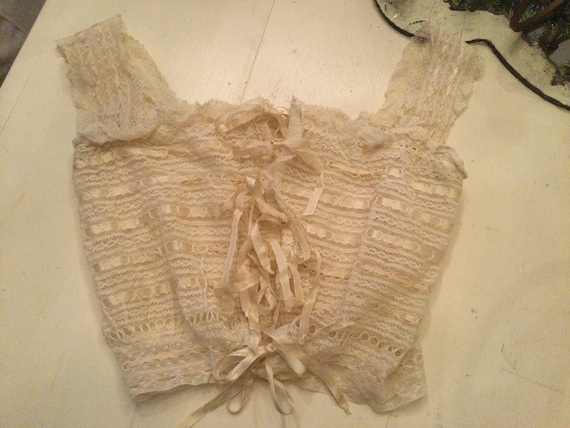 Antique Corset Cover 8 Ribbons