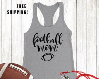 Personalized Football Mom Shirt, Football Mom Tank Top, Football Mom Custom Tank, Football Shirt, Football Tank Top, Football Mom Gift