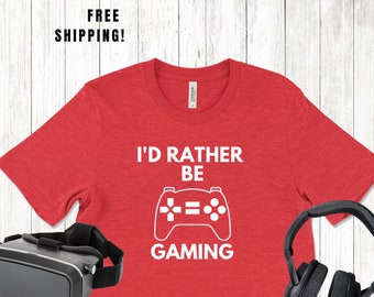 Gaming Shirt "I'd Rather Be Gaming" Graphic Tee - Level Up Your Style