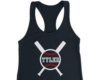 Personalized Baseball Mom Tank Top, Baseball Mom Tank Top, Baseball Mom Custom Tank, Baseball Shirt, Baseball Tank Top